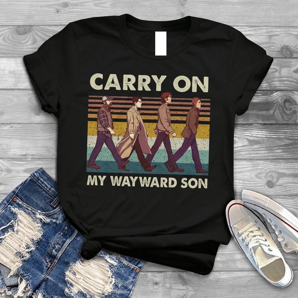 Supernatural Carry On My Wayward Son Abbey Road T-Shirt